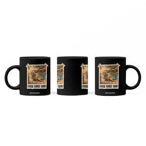 Funny Raccoon Feral Since 1986 40th Birthday Coffee Mug Vintage 40 Year Old Gift