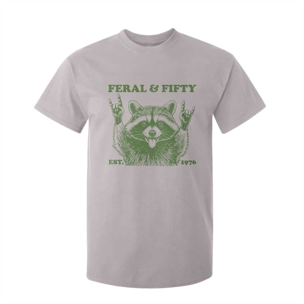 Raccoon 50th Birthday T Shirt For Kid Funny Feral And Fifty Vintage 1976 50 Year Old Gift