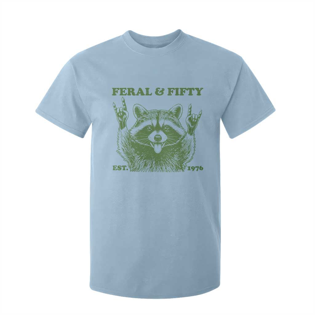 Raccoon 50th Birthday T Shirt For Kid Funny Feral And Fifty Vintage 1976 50 Year Old Gift