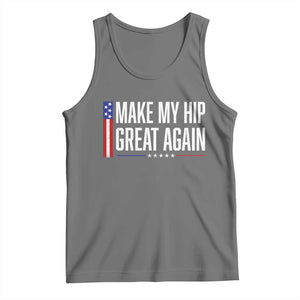 Make My Hip Great Again Funny Broken Hip Surgery Recovery Tank Top Vintage USA Flag Patriotic