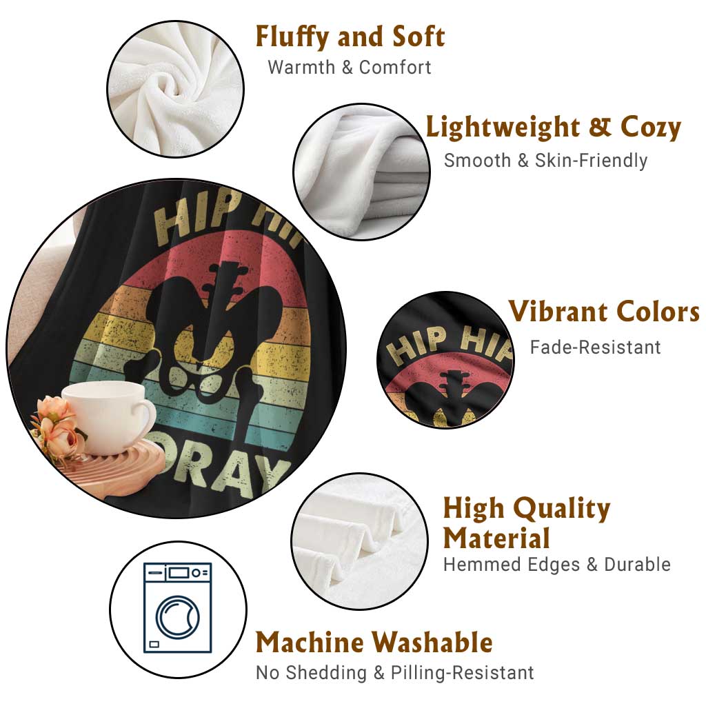 Hip Replacement Recovery Throw Blanket Get Well Soon Gifts After Surgery
