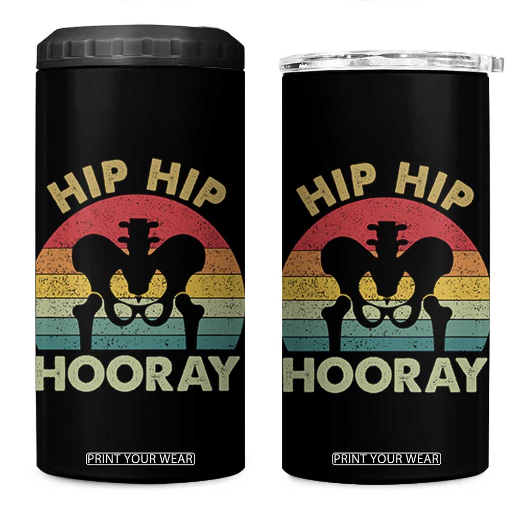 Hip Replacement Recovery 4 in 1 Can Cooler Tumbler Get Well Soon Gifts After Surgery TS10 One Size: 16 oz Black Print Your Wear