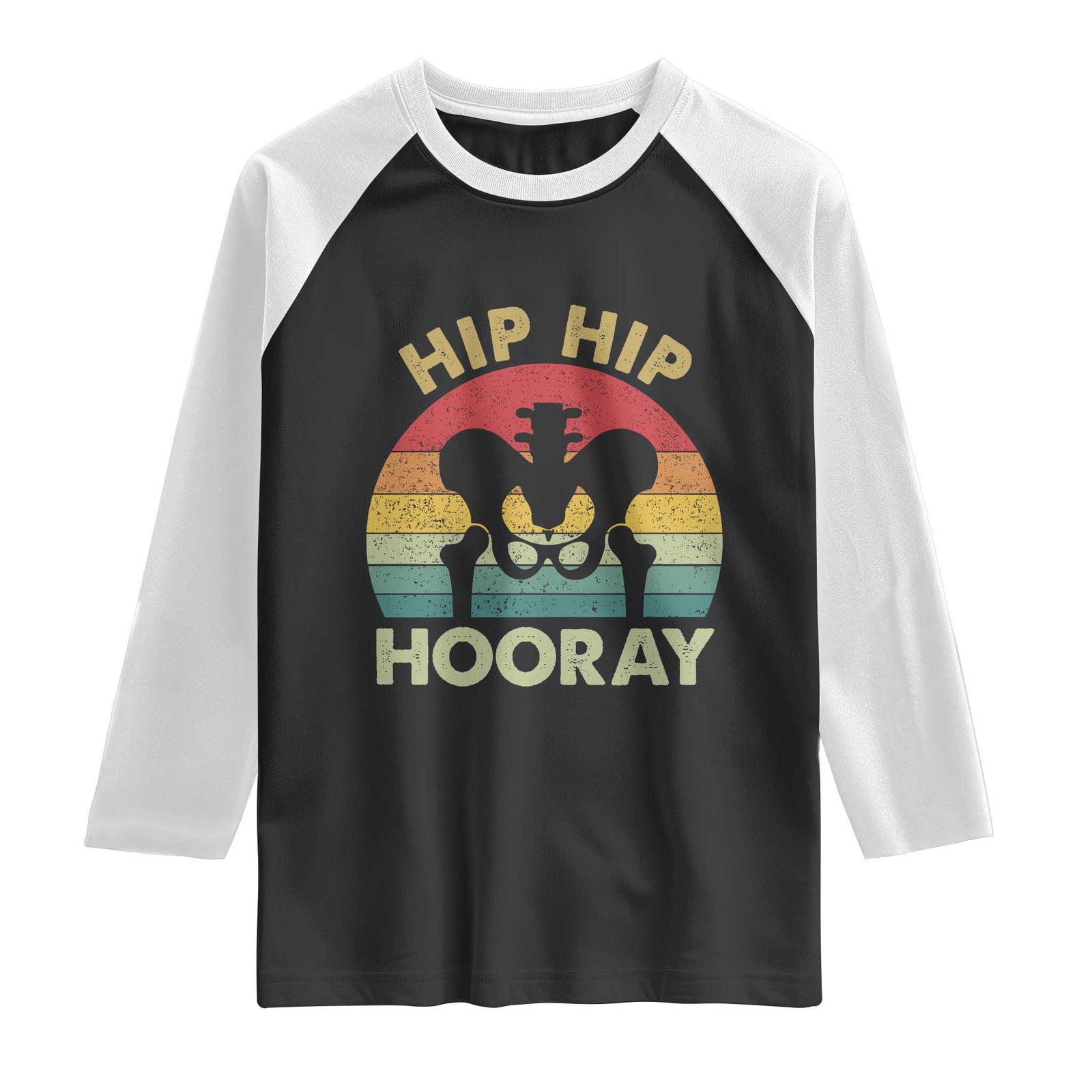 Hip Replacement Recovery Raglan Shirt Get Well Soon Gifts After Surgery TS10 Black White Print Your Wear