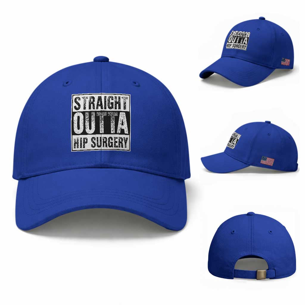 Hip Replacement Recovery Baseball Cap Straight Outta Hip Surgery Get Well