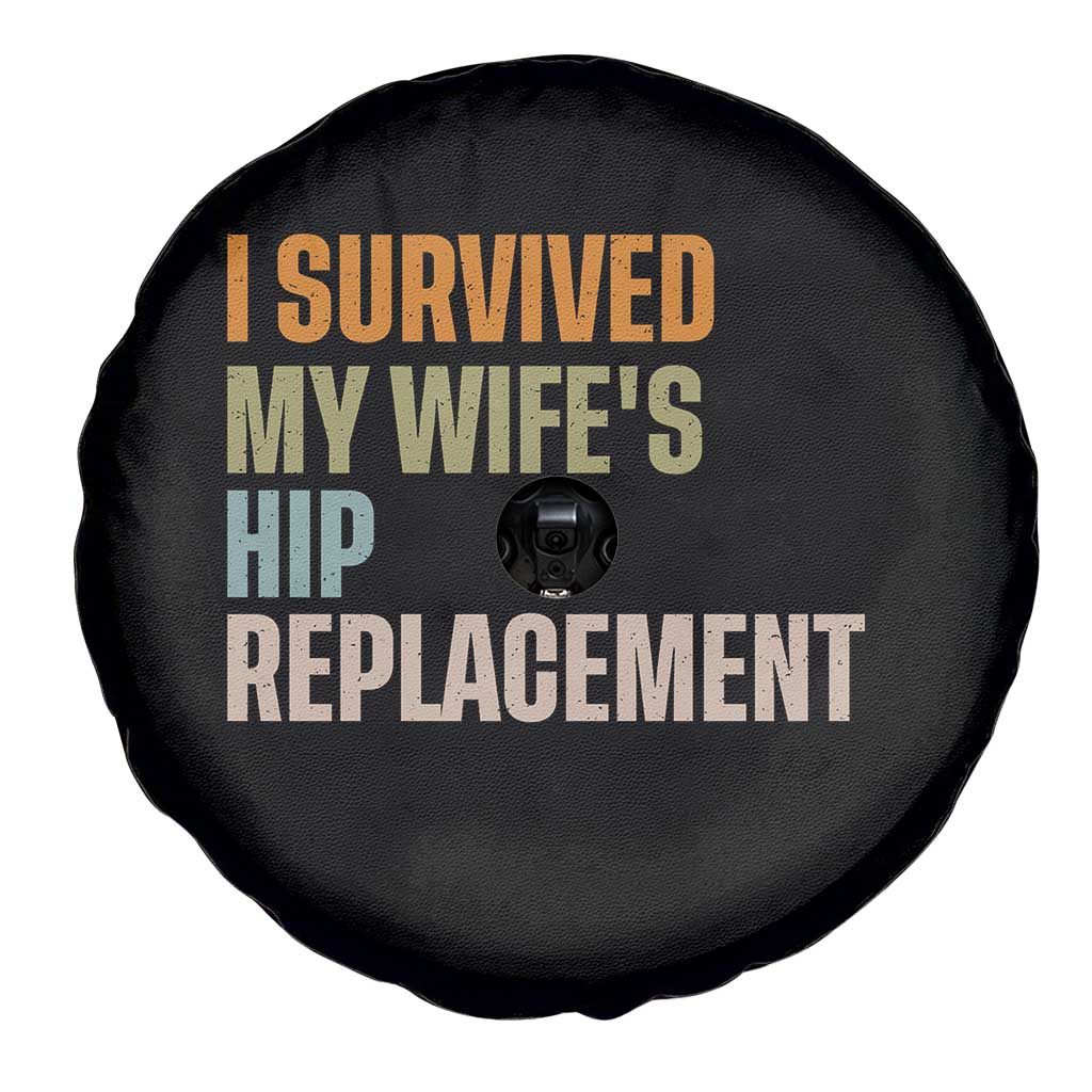 I Survived My Wifes Hip Replacement Funny Husband Spare Tire Cover