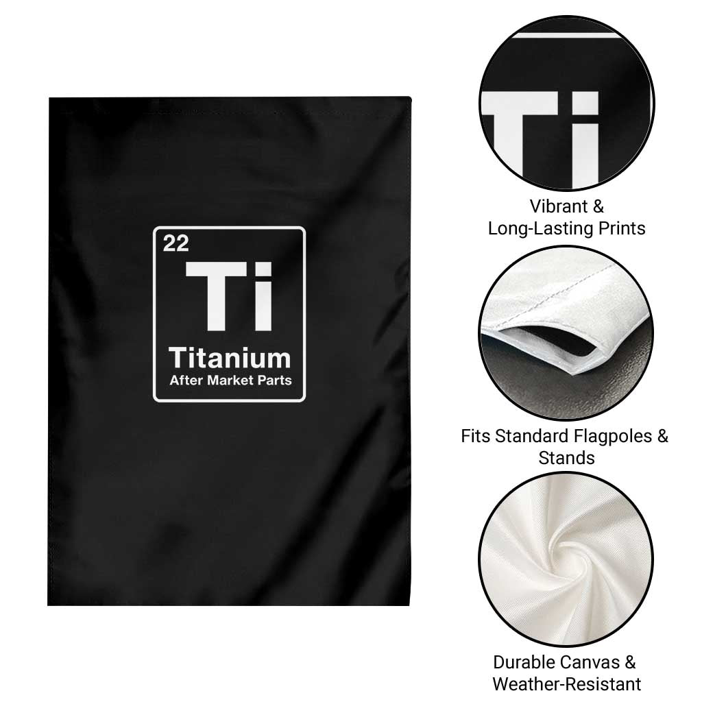 Hip Replacement Recovery Garden Flag Titanium Ti After Market Parts Surgery Recovery Graphic