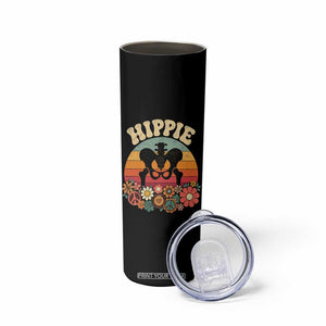 Hip Replacement Recovery Skinny Tumbler Hippie 70s Retro Sunset Floral Anatomy Graphic