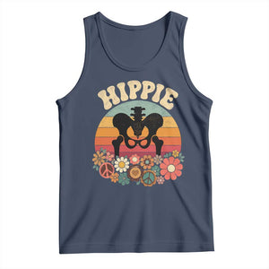 Hip Replacement Recovery Tank Top Hippie 70s Retro Sunset Floral Anatomy Graphic