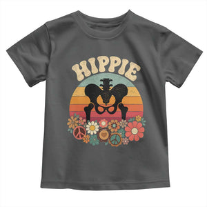 Hip Replacement Recovery Toddler T Shirt Hippie 70s Retro Sunset Floral Anatomy Graphic