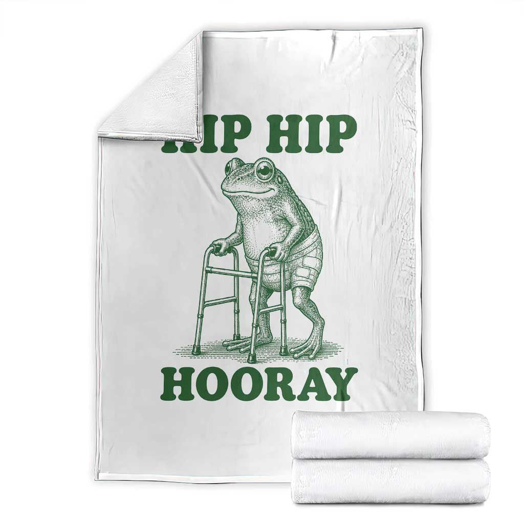 Funny Frog Hip Surgery Recovery Graphic Throw Blanket Get Well Soon Gifts TS10 White Print Your Wear