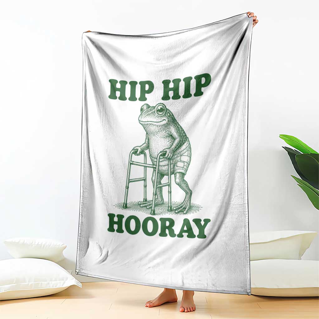 Funny Frog Hip Surgery Recovery Graphic Throw Blanket Get Well Soon Gifts