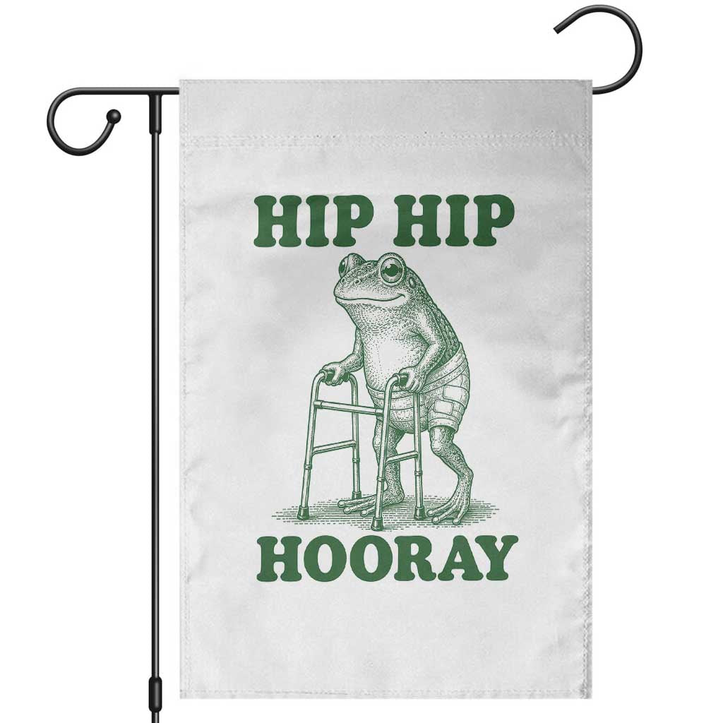 Funny Frog Hip Surgery Recovery Graphic Garden Flag Get Well Soon Gifts TS10 White Print Your Wear