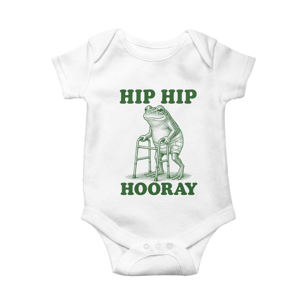 Funny Frog Hip Surgery Recovery Graphic Baby Onesie Get Well Soon Gifts TS10 White Print Your Wear