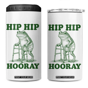 Funny Frog Hip Surgery Recovery Graphic 4 in 1 Can Cooler Tumbler Get Well Soon Gifts