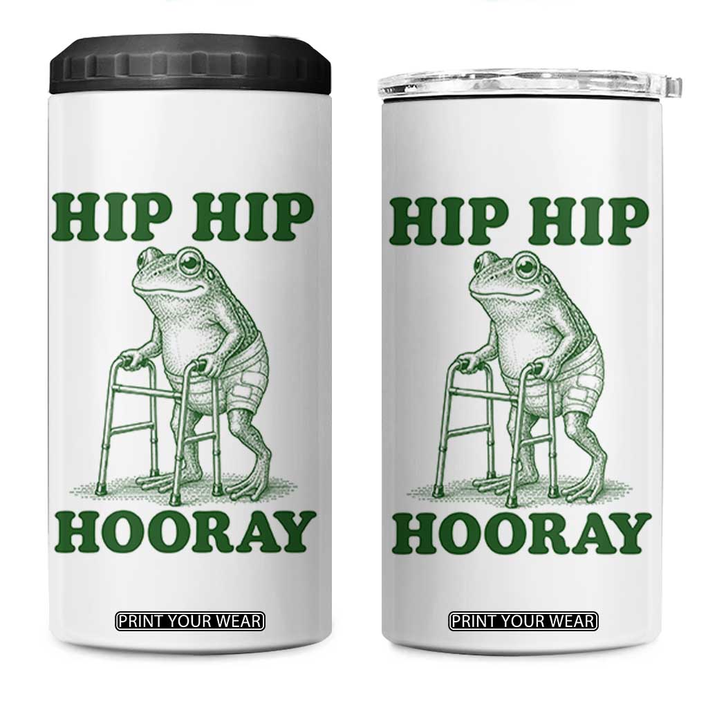 Funny Frog Hip Surgery Recovery Graphic 4 in 1 Can Cooler Tumbler Get Well Soon Gifts TS10 One Size: 16 oz White Print Your Wear