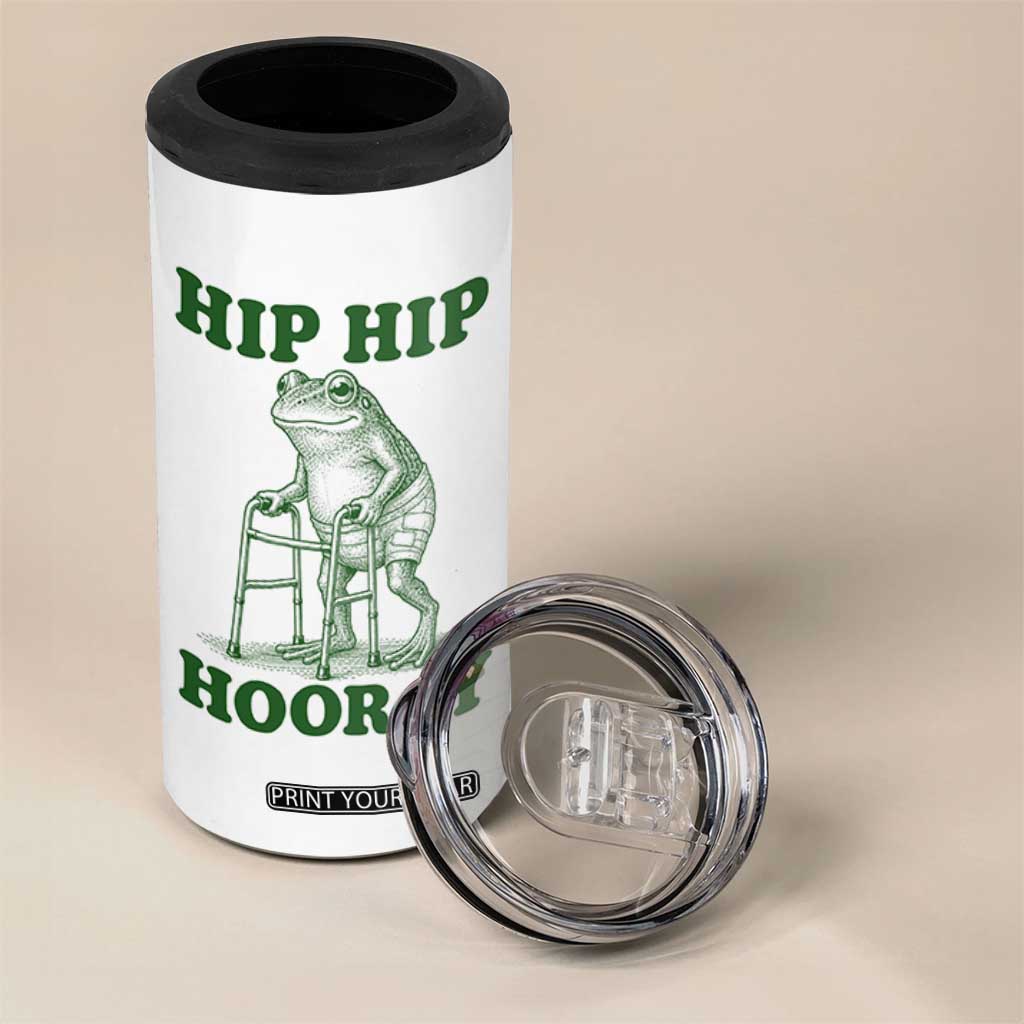 Funny Frog Hip Surgery Recovery Graphic 4 in 1 Can Cooler Tumbler Get Well Soon Gifts
