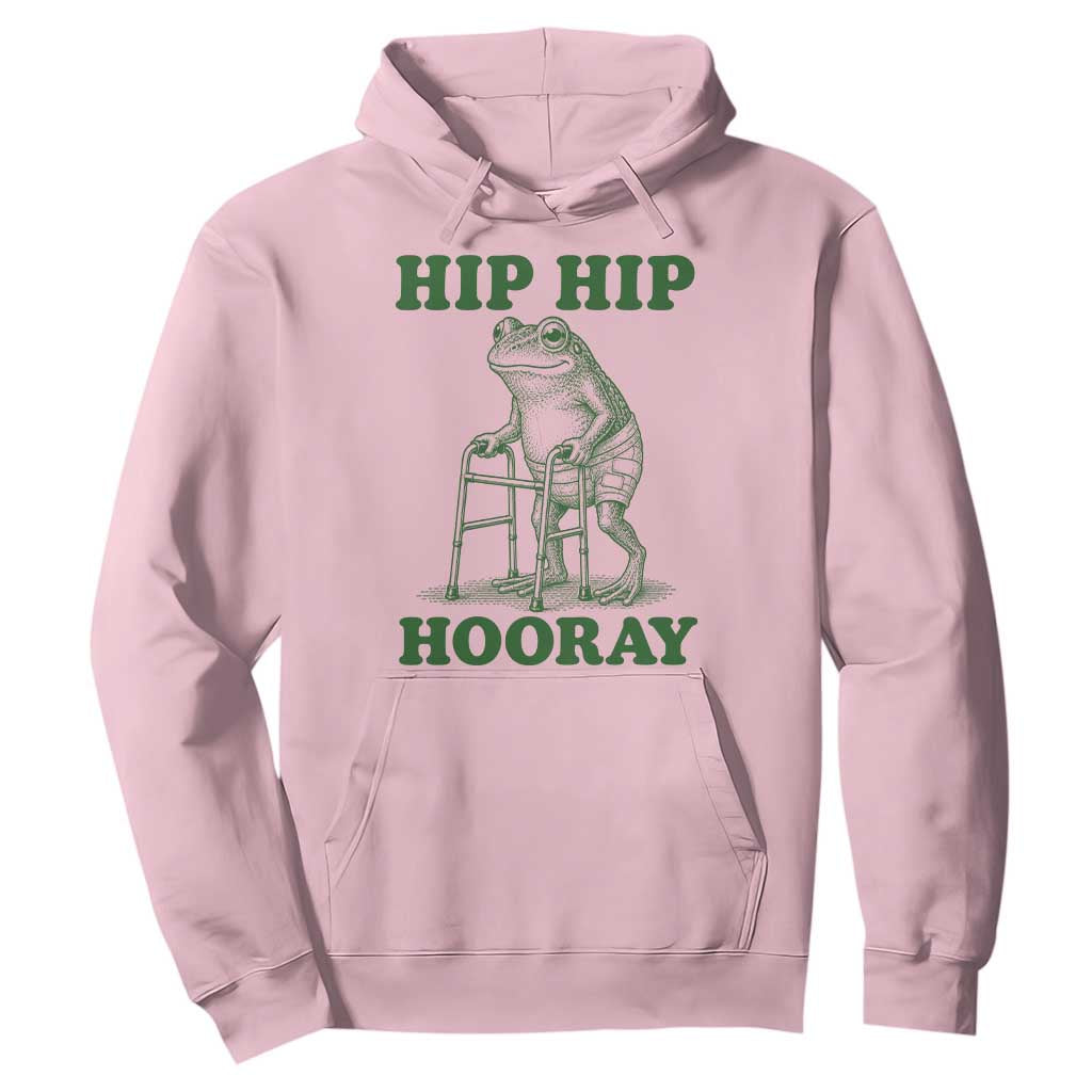 Funny Frog Hip Surgery Recovery Graphic Hoodie Get Well Soon Gifts