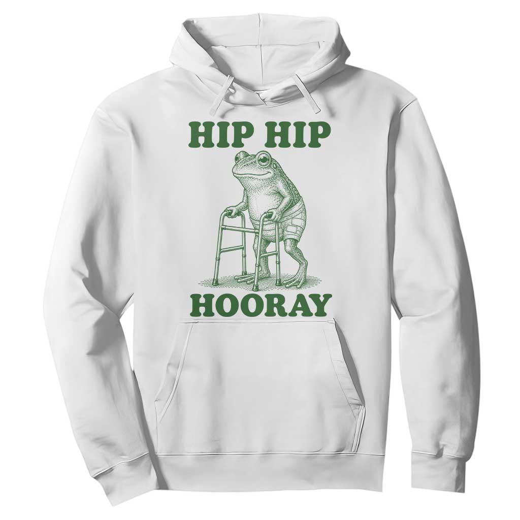 Funny Frog Hip Surgery Recovery Graphic Hoodie Get Well Soon Gifts TS10 White Print Your Wear