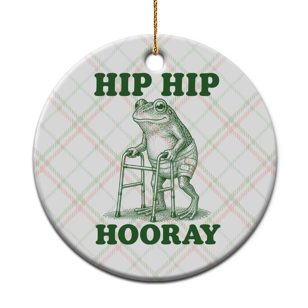 Funny Frog Hip Surgery Recovery Graphic Ceramic Ornament Get Well Soon Gifts
