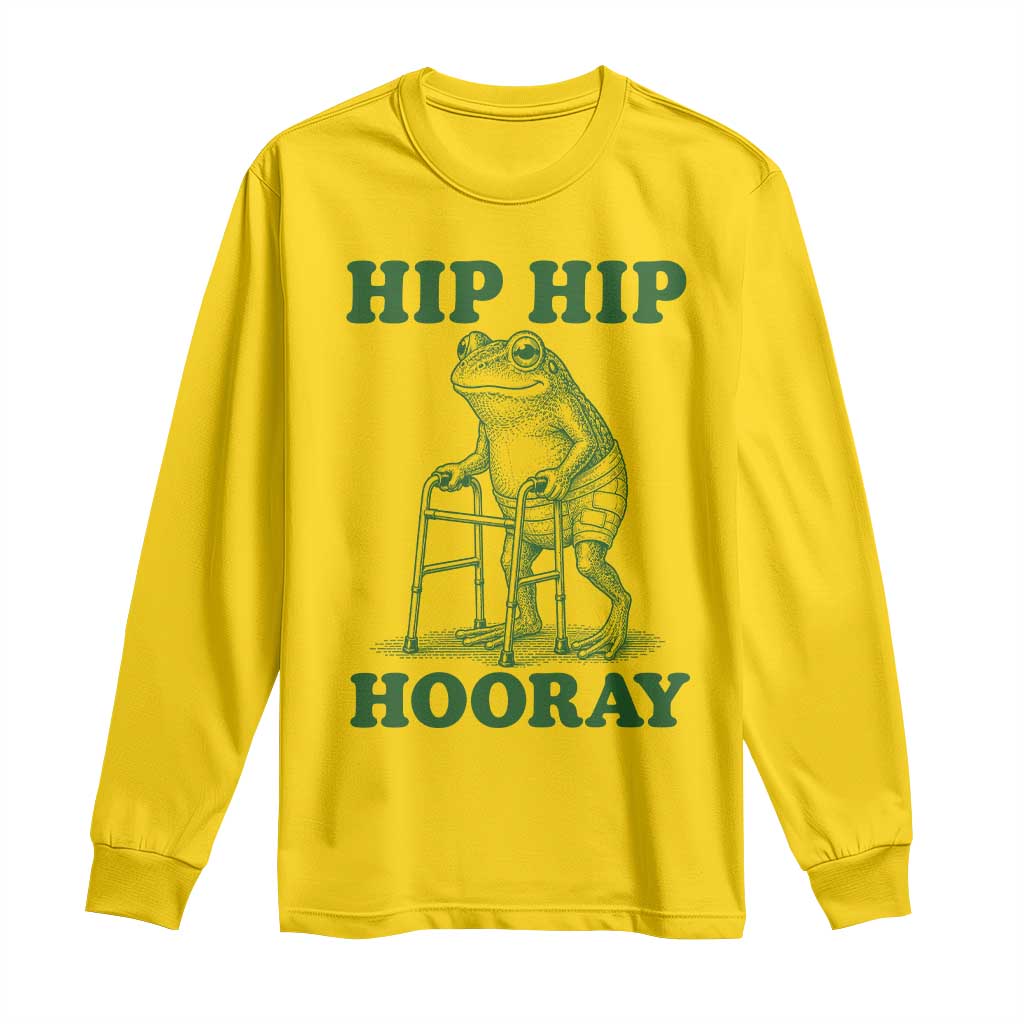 Funny Frog Hip Surgery Recovery Graphic Long Sleeve Shirt Get Well Soon Gifts