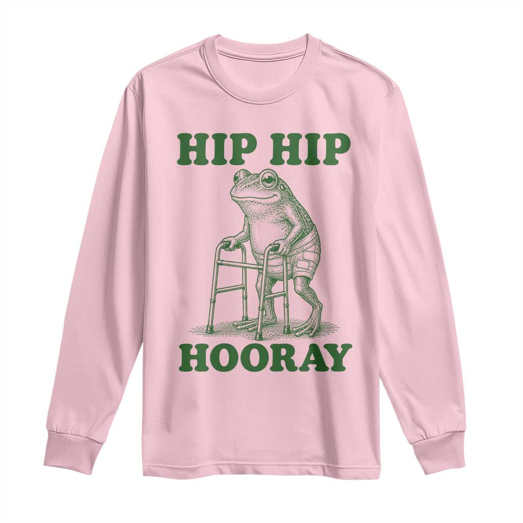 Funny Frog Hip Surgery Recovery Graphic Long Sleeve Shirt Get Well Soon Gifts