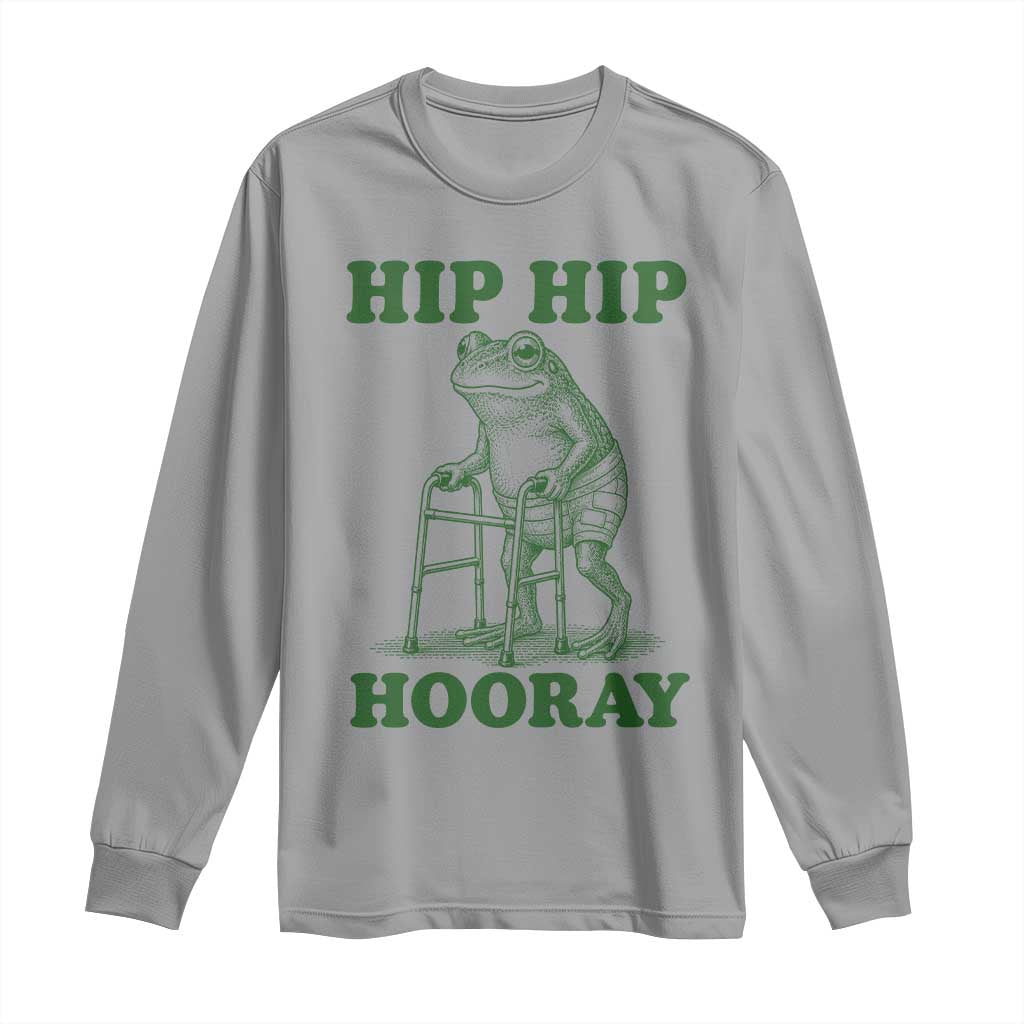 Funny Frog Hip Surgery Recovery Graphic Long Sleeve Shirt Get Well Soon Gifts