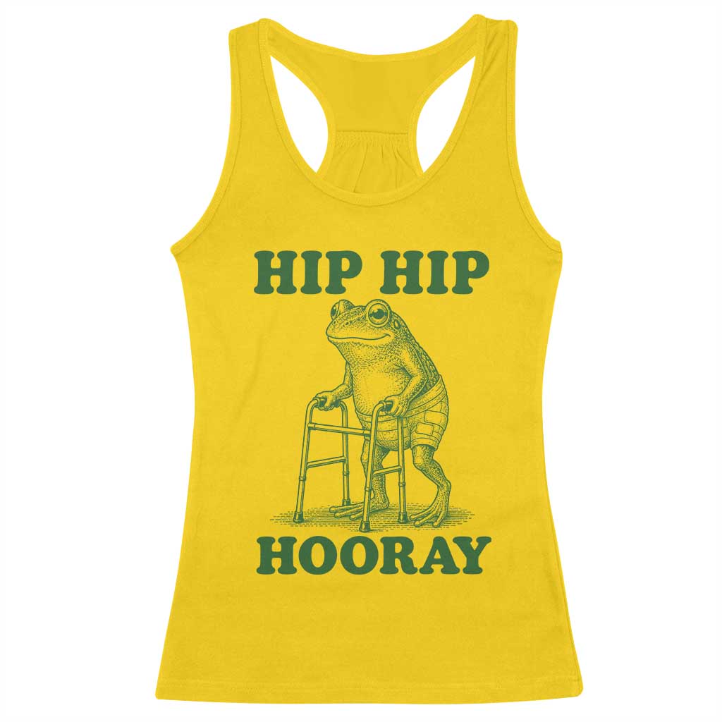 Funny Frog Hip Surgery Recovery Graphic Racerback Tank Top Get Well Soon Gifts