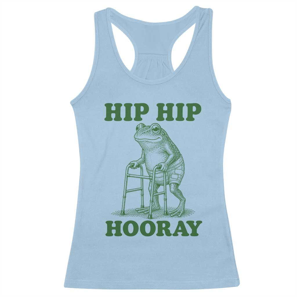 Funny Frog Hip Surgery Recovery Graphic Racerback Tank Top Get Well Soon Gifts