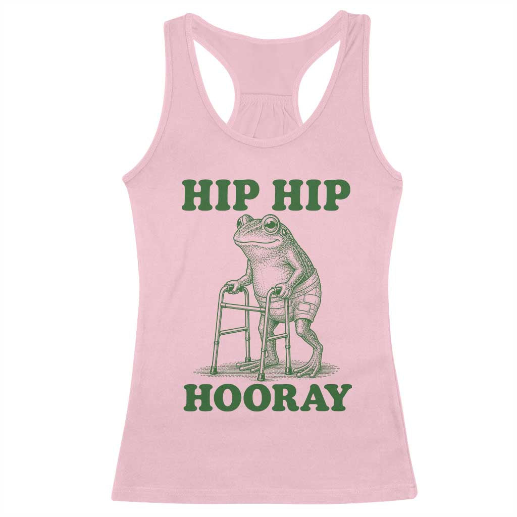 Funny Frog Hip Surgery Recovery Graphic Racerback Tank Top Get Well Soon Gifts