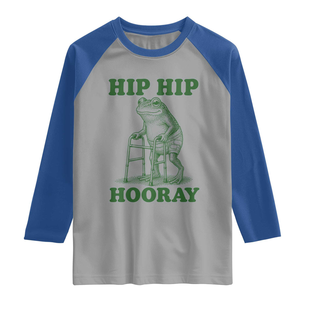 Funny Frog Hip Surgery Recovery Graphic Raglan Shirt Get Well Soon Gifts