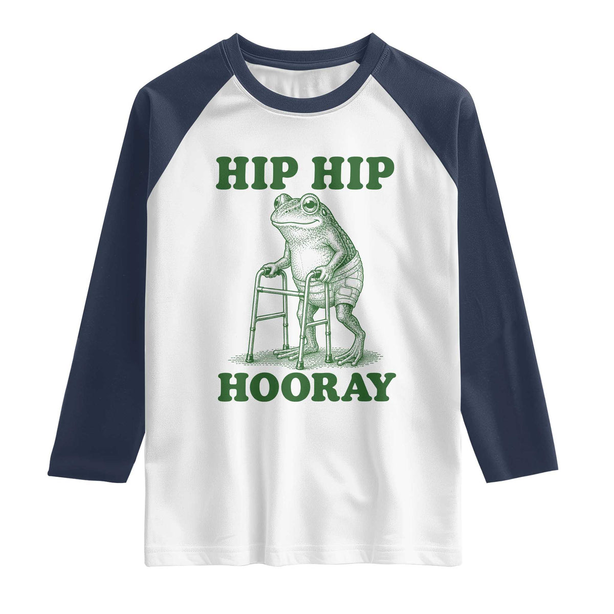 Funny Frog Hip Surgery Recovery Graphic Raglan Shirt Get Well Soon Gifts
