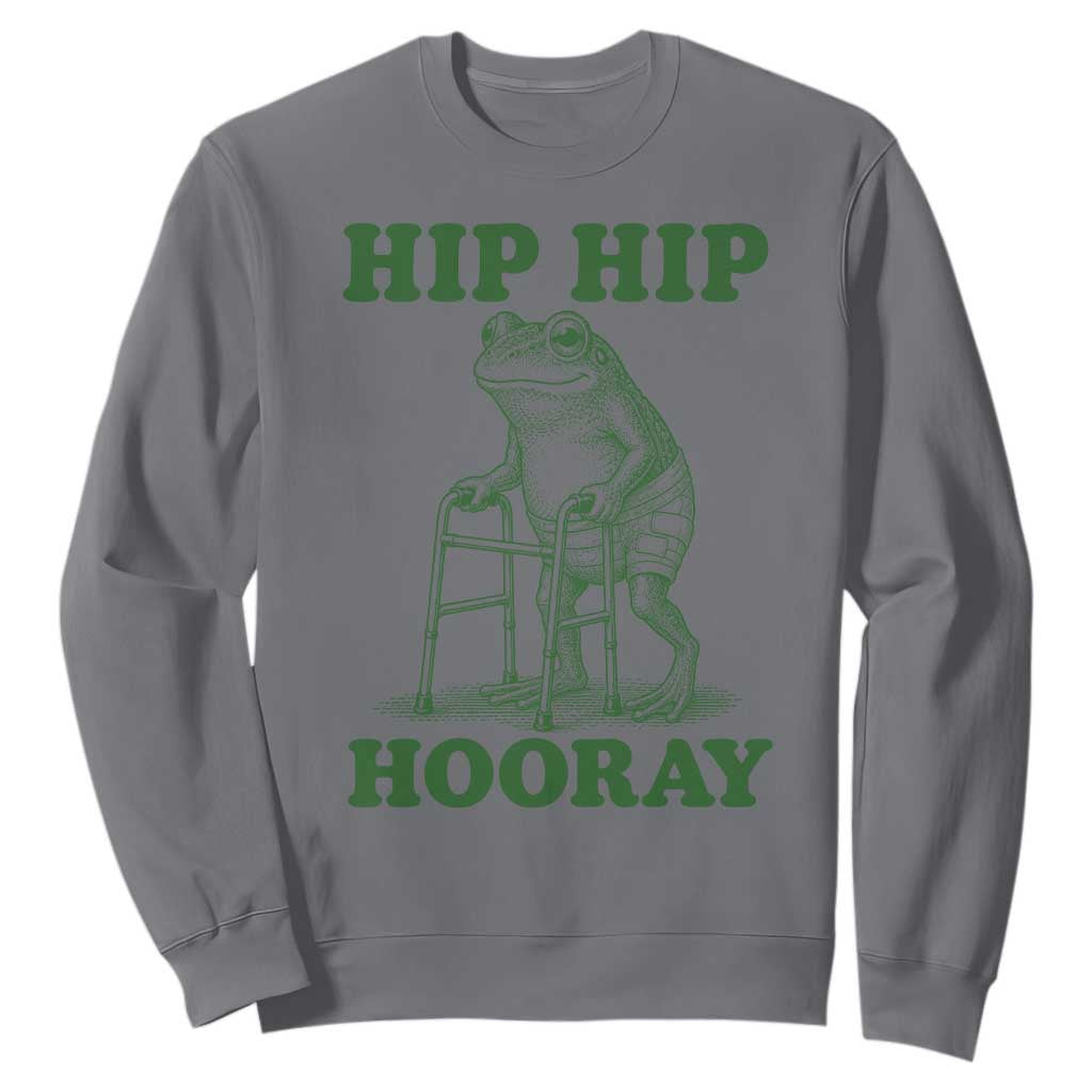 Funny Frog Hip Surgery Recovery Graphic Sweatshirt Get Well Soon Gifts