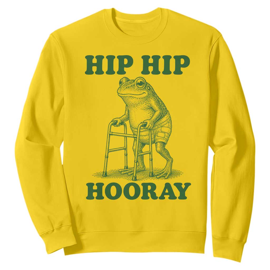 Funny Frog Hip Surgery Recovery Graphic Sweatshirt Get Well Soon Gifts