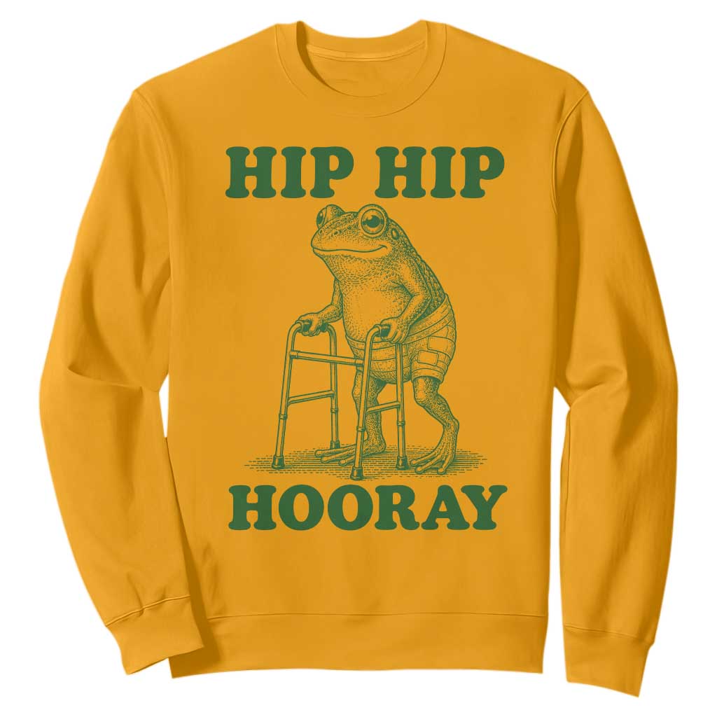 Funny Frog Hip Surgery Recovery Graphic Sweatshirt Get Well Soon Gifts