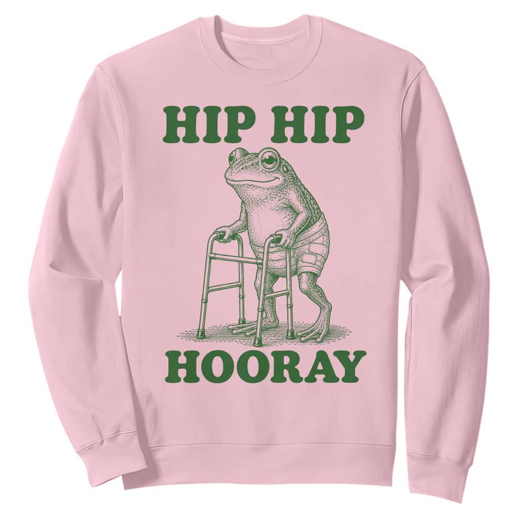 Funny Frog Hip Surgery Recovery Graphic Sweatshirt Get Well Soon Gifts