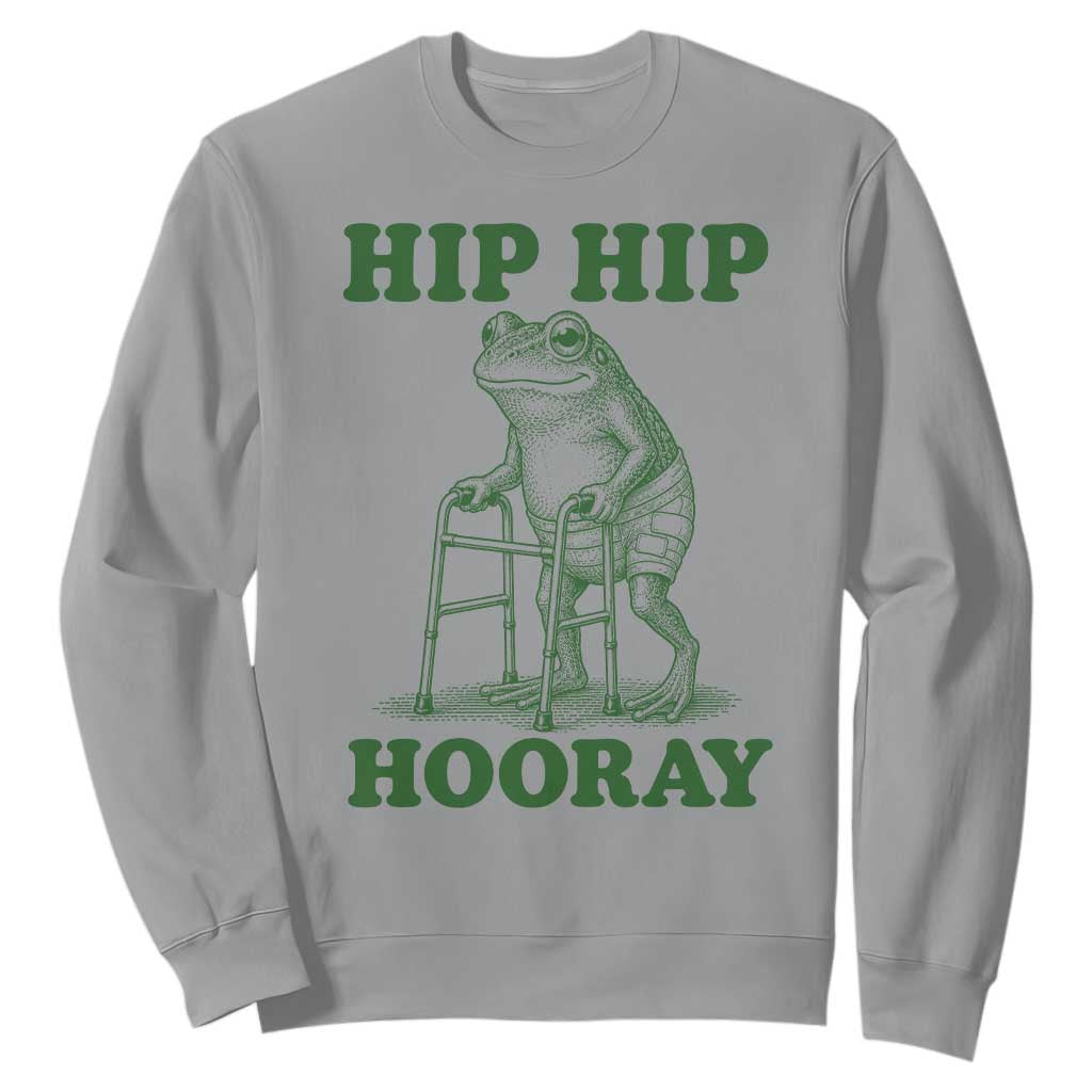 Funny Frog Hip Surgery Recovery Graphic Sweatshirt Get Well Soon Gifts