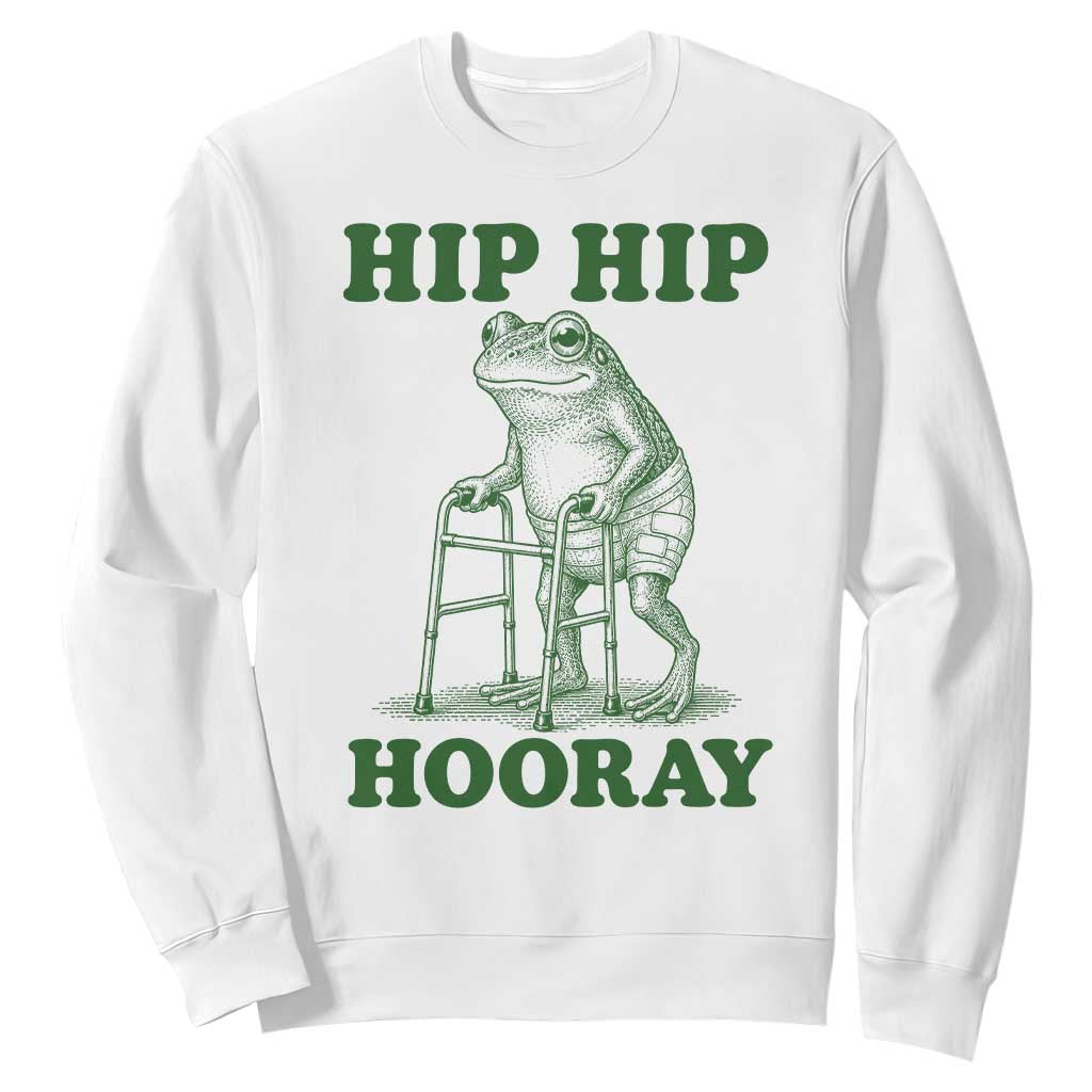 Funny Frog Hip Surgery Recovery Graphic Sweatshirt Get Well Soon Gifts TS10 White Print Your Wear