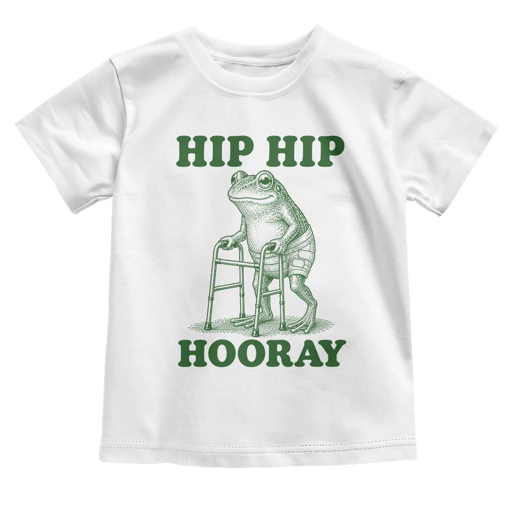 Funny Frog Hip Surgery Recovery Graphic Toddler T Shirt Get Well Soon Gifts TS10 White Print Your Wear