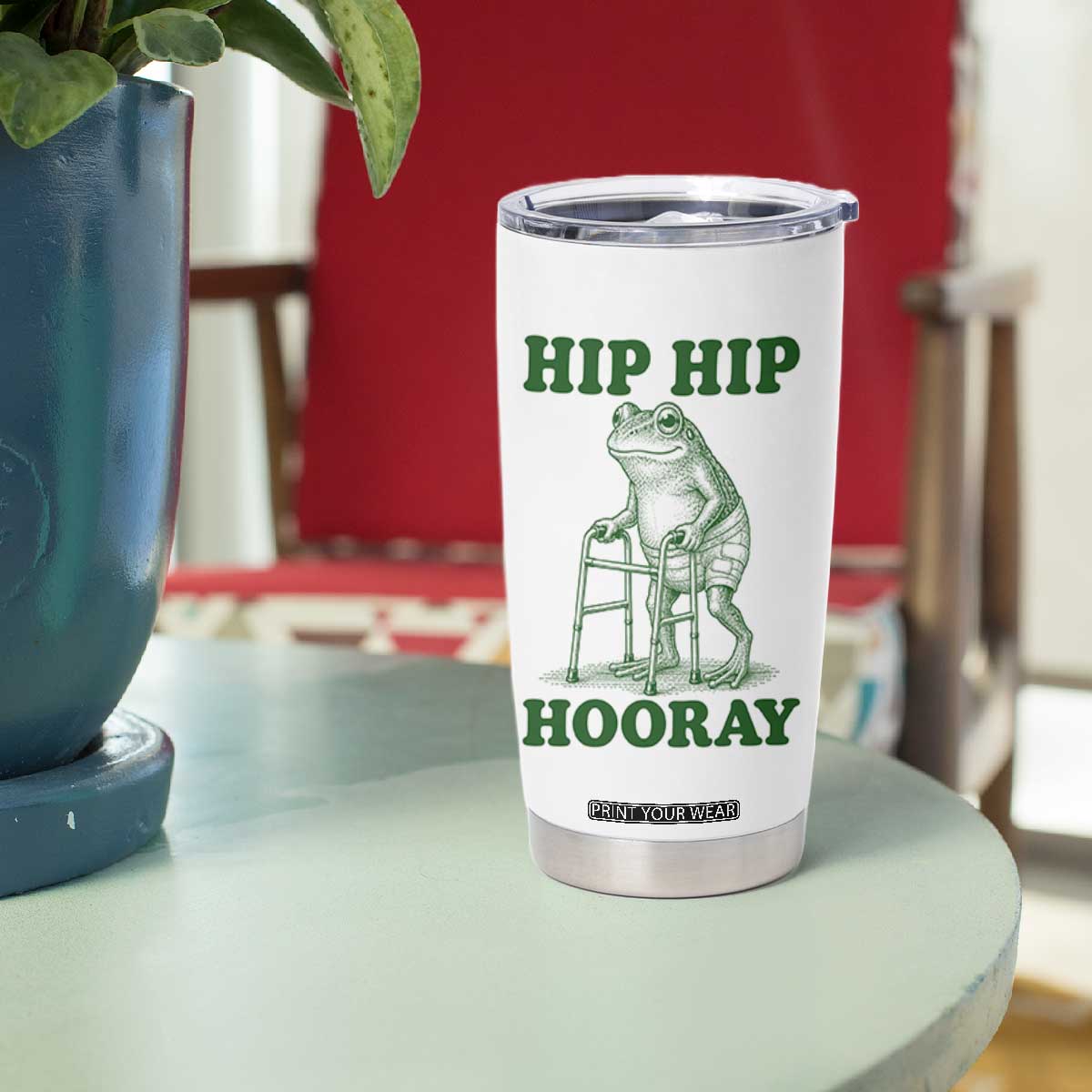 Funny Frog Hip Surgery Recovery Graphic Tumbler Cup Get Well Soon Gifts