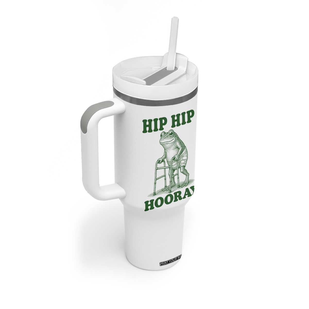 Funny Frog Hip Surgery Recovery Graphic Tumbler With Handle Get Well Soon Gifts
