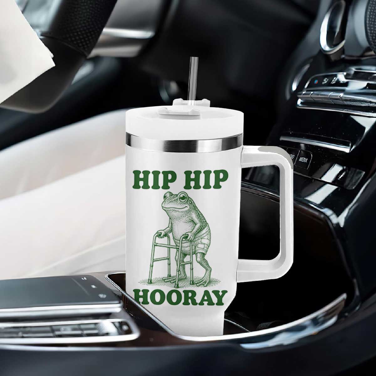 Funny Frog Hip Surgery Recovery Graphic Tumbler With Handle Get Well Soon Gifts