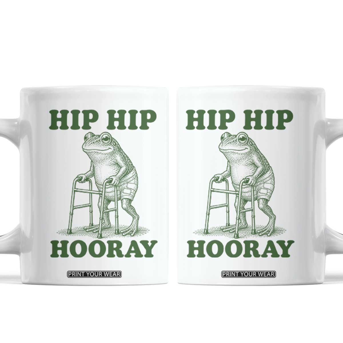Funny Frog Hip Surgery Recovery Graphic Coffee Mug Get Well Soon Gifts TS10 White Print Your Wear