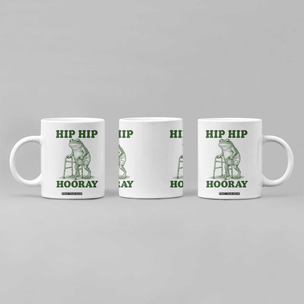 Funny Frog Hip Surgery Recovery Graphic Coffee Mug Get Well Soon Gifts