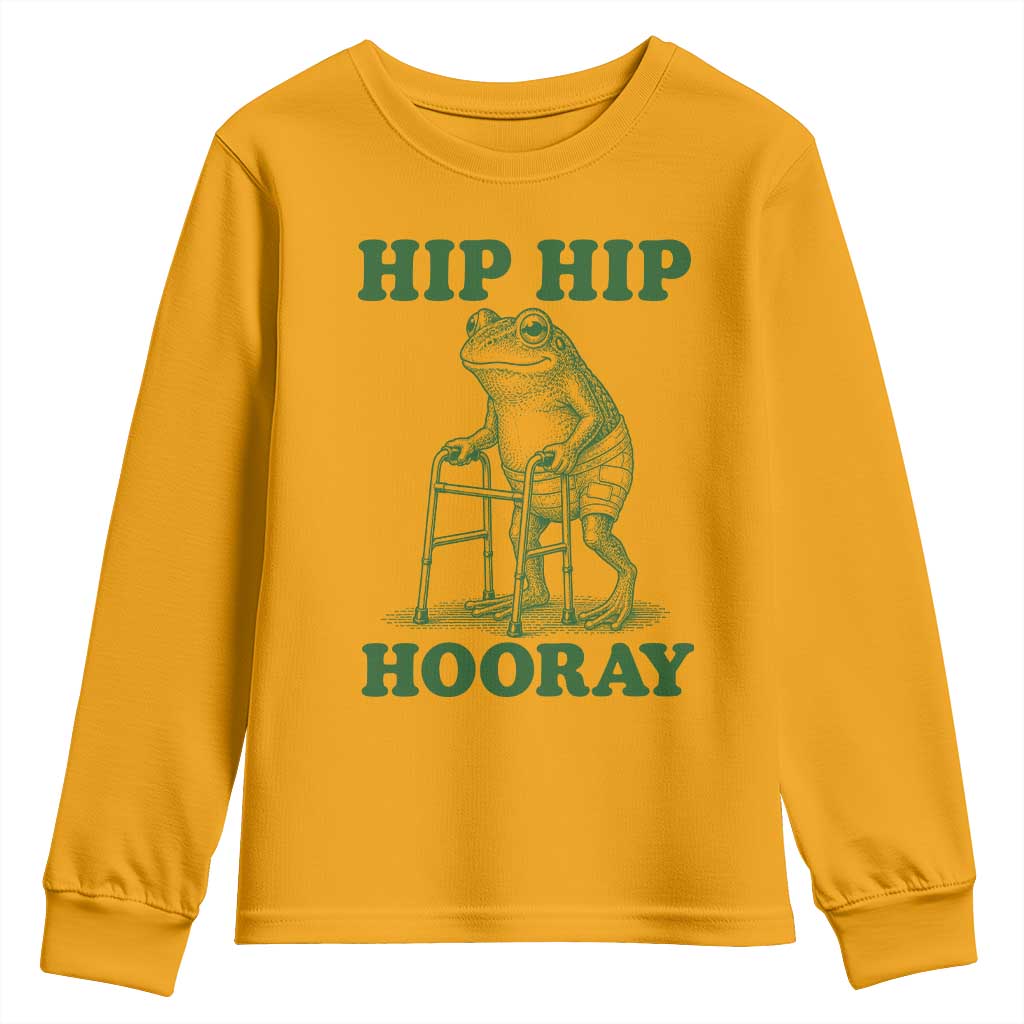 Funny Frog Hip Surgery Recovery Graphic Youth Sweatshirt Get Well Soon Gifts
