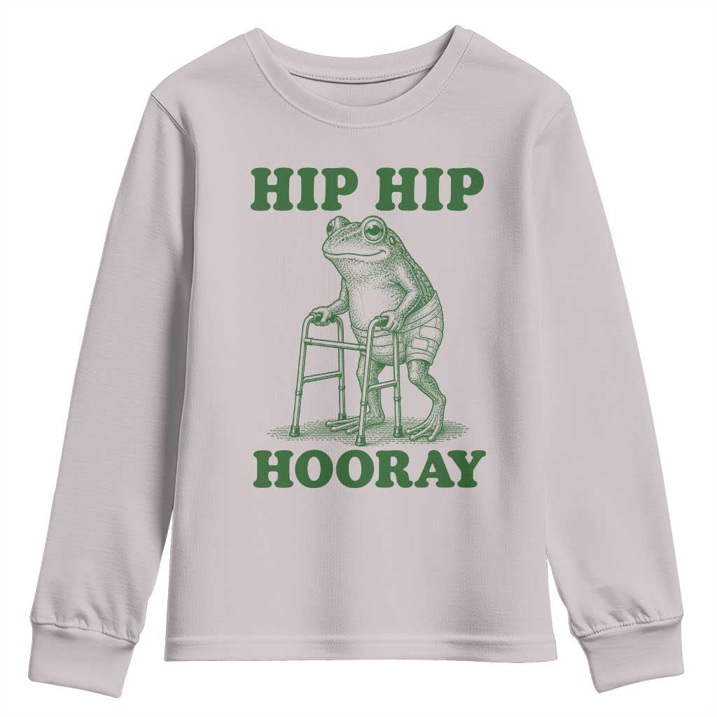 Funny Frog Hip Surgery Recovery Graphic Youth Sweatshirt Get Well Soon Gifts
