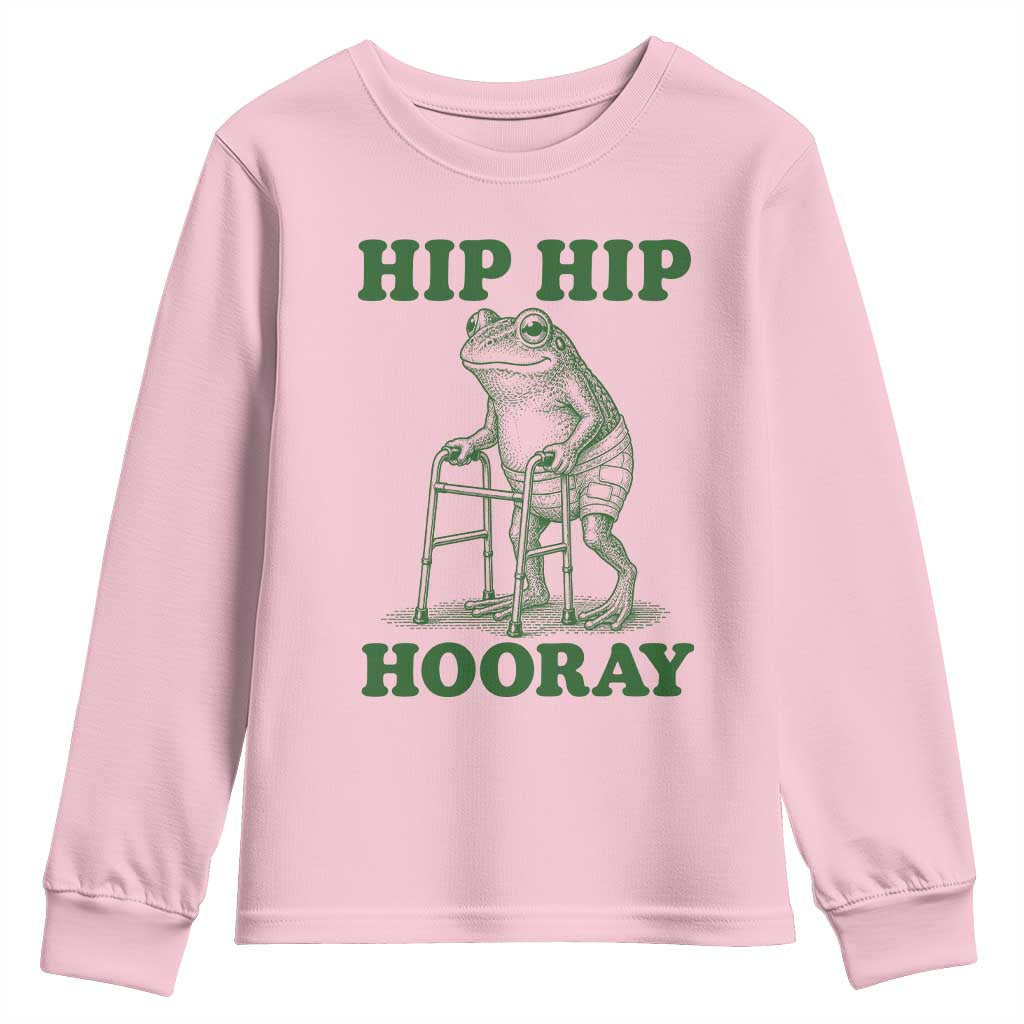 Funny Frog Hip Surgery Recovery Graphic Youth Sweatshirt Get Well Soon Gifts