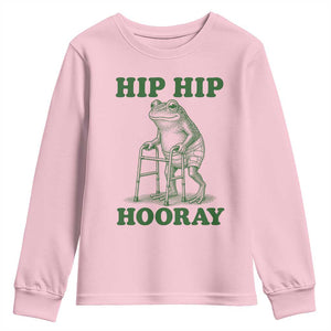 Funny Frog Hip Surgery Recovery Graphic Youth Sweatshirt Get Well Soon Gifts