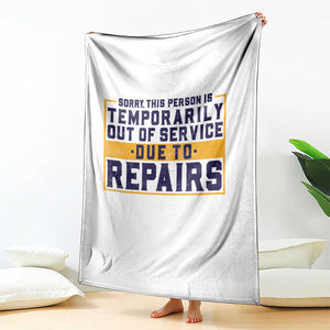 Funny Surgery Recovery Graphic Throw Blanket Sorry This Person Is Temporarily Out Of Service Hip Knee Shoulder Joint Replacement