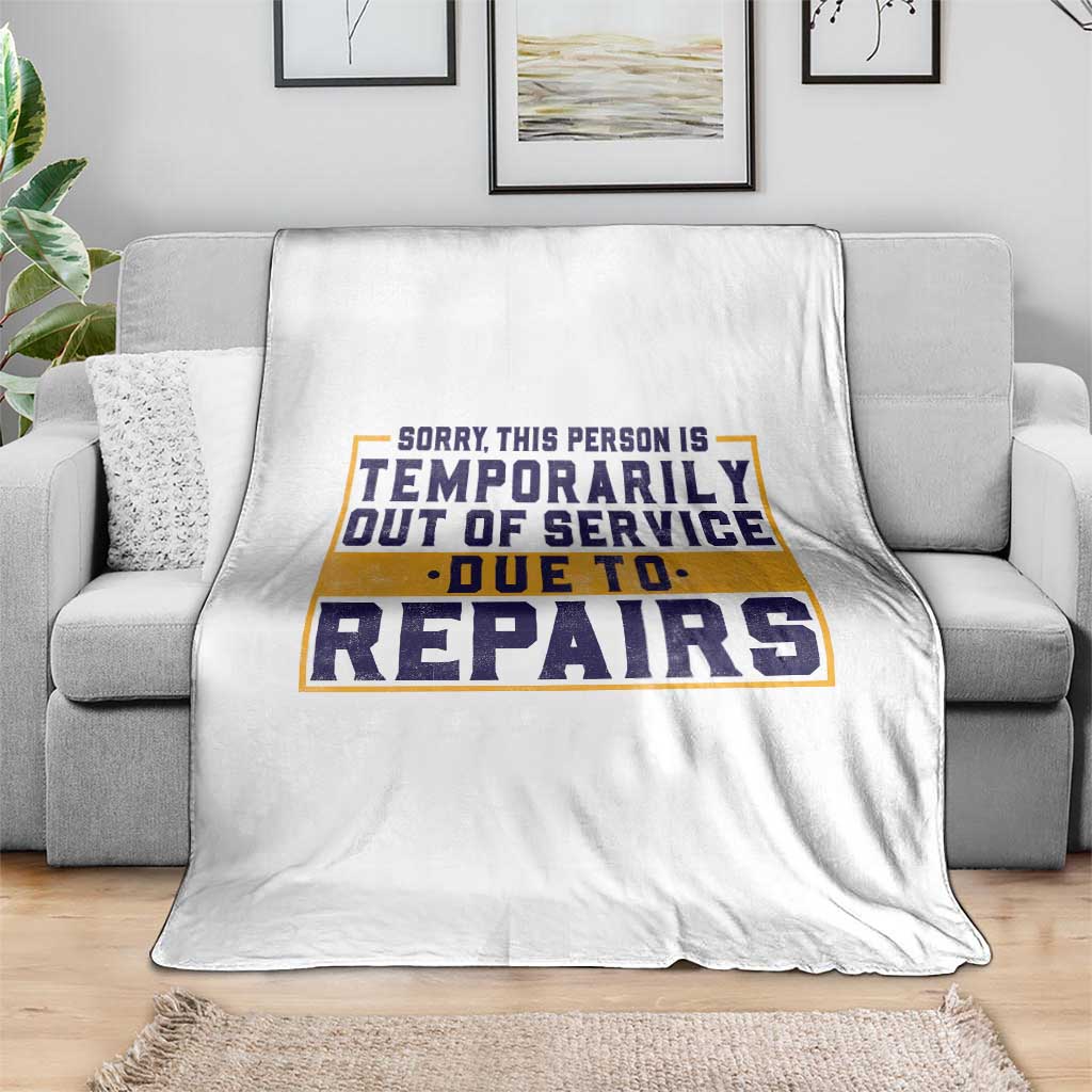 Funny Surgery Recovery Graphic Throw Blanket Sorry This Person Is Temporarily Out Of Service Hip Knee Shoulder Joint Replacement