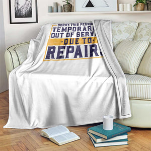 Funny Surgery Recovery Graphic Throw Blanket Sorry This Person Is Temporarily Out Of Service Hip Knee Shoulder Joint Replacement